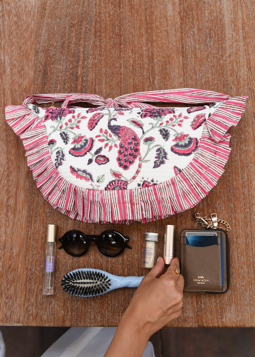 Rani Peacock Maxi Croissant Bag