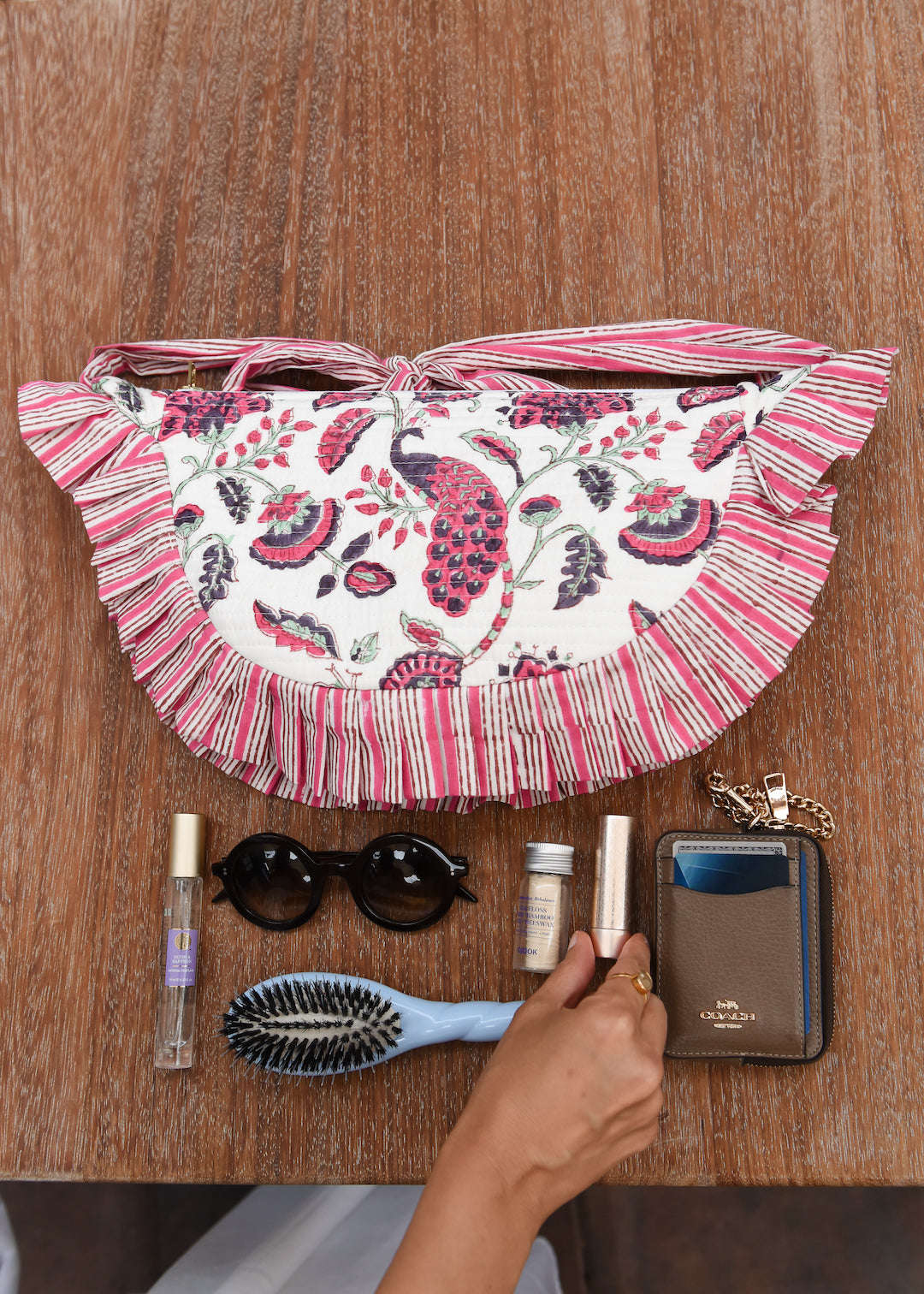 Rani Peacock Maxi Croissant Bag