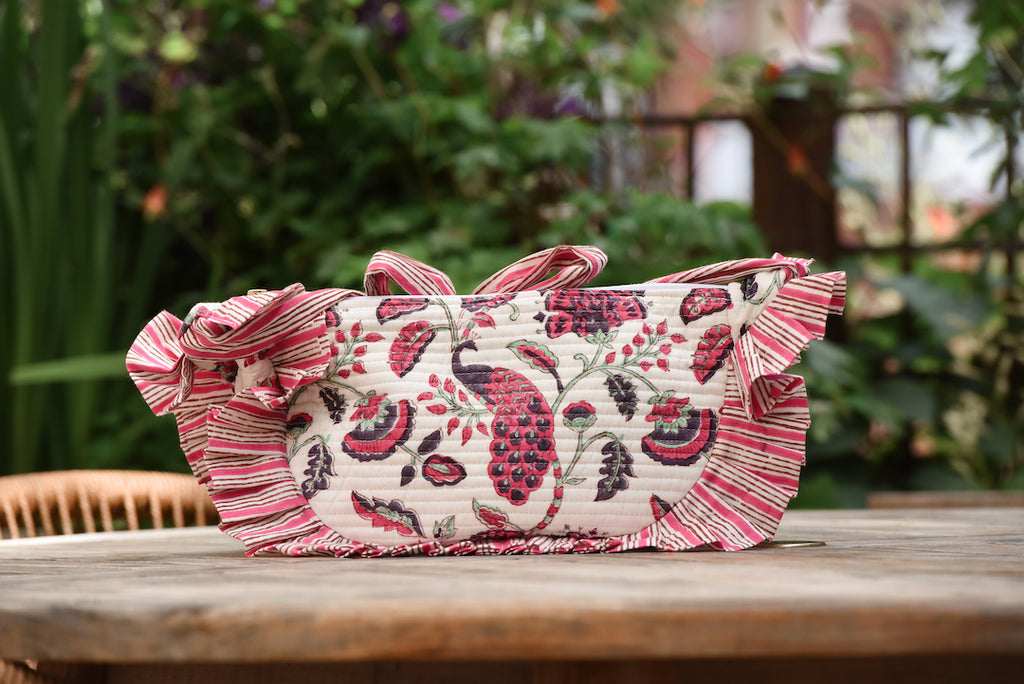 Rani Peacock Maxi Croissant Bag