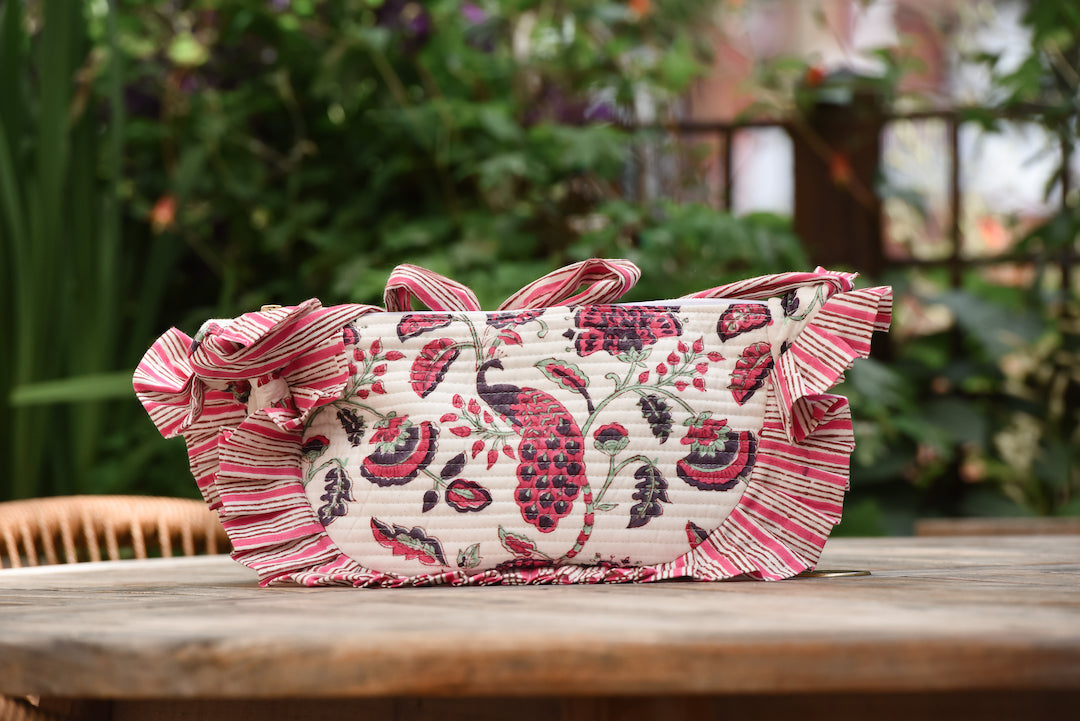 Rani Peacock Maxi Croissant Bag